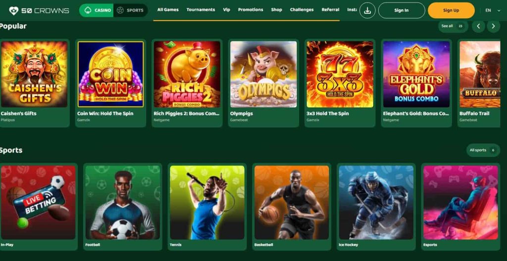 50 crowns casino review